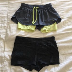 2 work out shorts